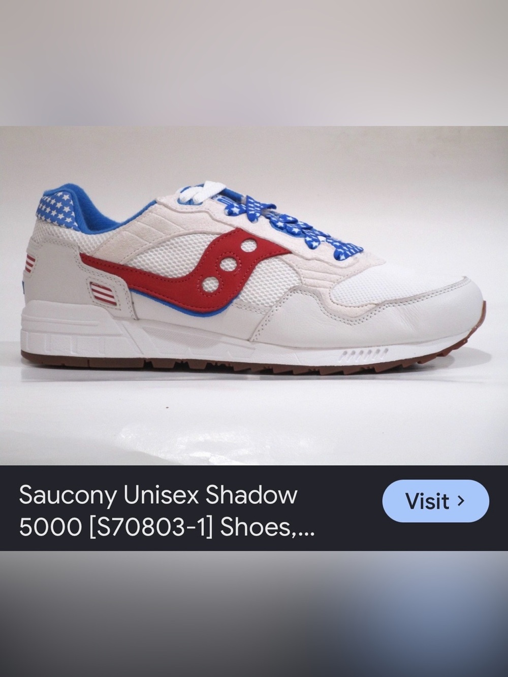 Saucony White Sneakers with Red Logo & Blue Accents unisex